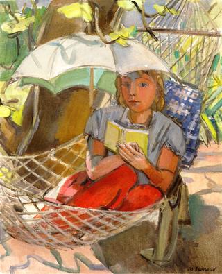 Woman Reading in a Garden