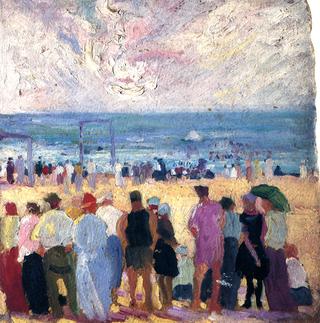 Beach Scene and Crowds