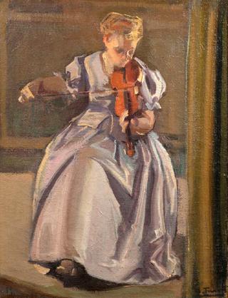 Mujer tocando el violin