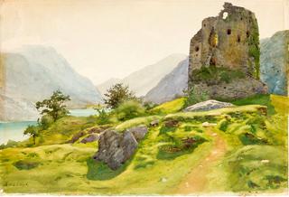 Mountainous Landscape with Ruins