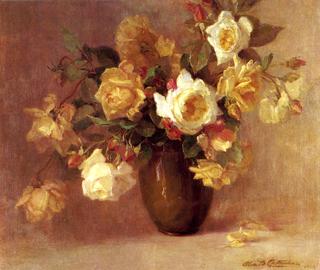 Still Life with Roses in a Vase