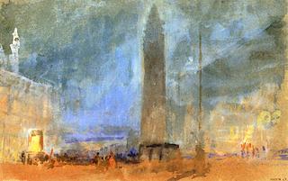 The Piazzetta with the Campanile, Night