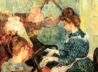 Woman at the Piano, Suzanne Valtat and Her Nephew Edouard Doubrère