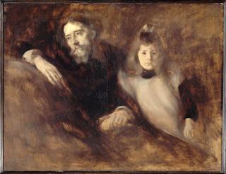 阿尔方斯·达德特和他的女儿埃斯梅