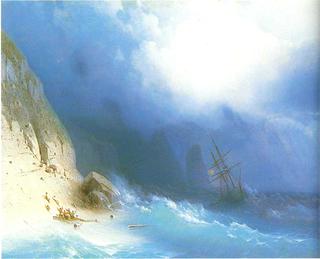 The Shipwreck near rocks