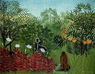 有猴子的热带森林