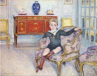 Young boy in an interior