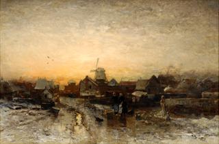 Village View in Winter