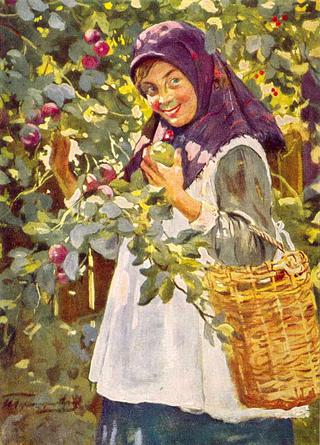 Girl with Apples