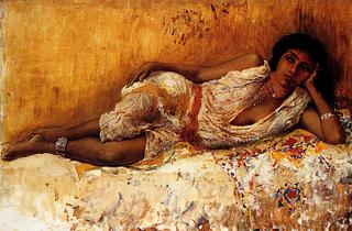 Moorish Girl Lying On A Couch, Rabat, Morocco