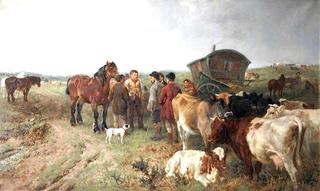 Gypsies with Cattle and Horses