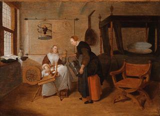 Domestic Scene with Two Women