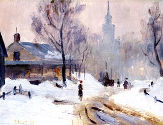 Montreal Winter Scene (sketch for 'Evening Mass')