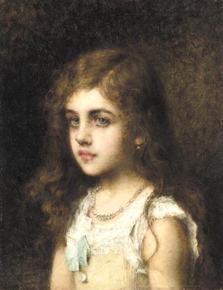 Young Girl With A Turquoise Bow