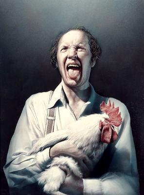 Man and Rooster