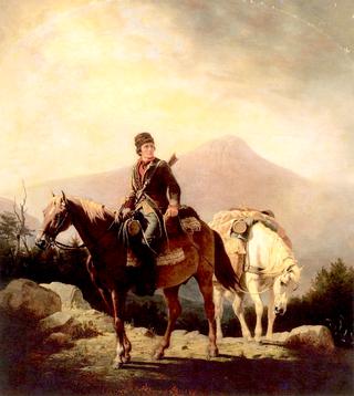 Squire Boone Crossing the Mountains with Stores for His Brother Daniel, Encamped in the Wilds