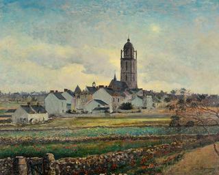 Bourg de Batz landscape with poppies