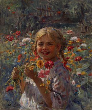 Girl in a Garden