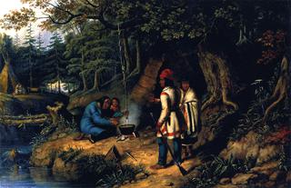 A Caughnawage Indian Encampment