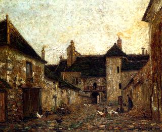 Farmyard in Moret, Evening