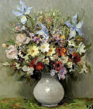 Daisies, Anemones and Iris