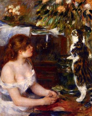 Young Girl with Cat