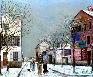 Snowy Landscape in Bourg-La-Reine