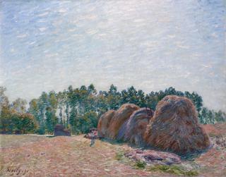 Haystacks at Moret -  Morning Light