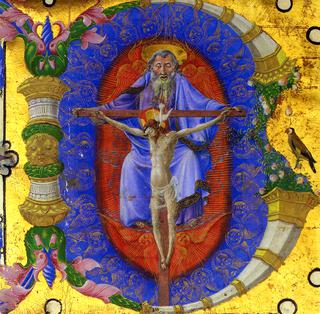 Trinity, historiated initial B
