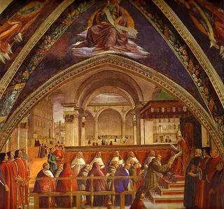 教皇霍诺里乌三世对圣方济各教团统治的确认（萨塞蒂礼拜堂）