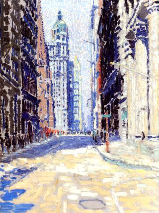 The Singer Building from Fulton Street