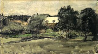 Landscape with Bridge and Houses