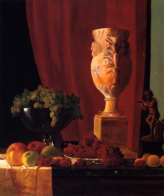 Fruit, Vase and Statuette