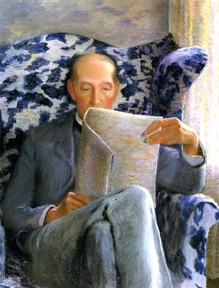 Thomas Sergeant Perry Reading a Newspaper