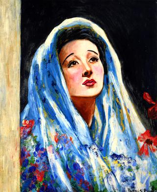 Woman with a Blue Shawl