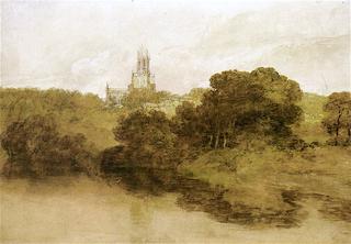 Fonthill Abbey from Bitham Lake