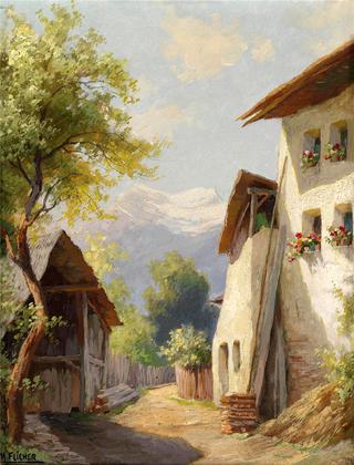 Old Street in Grins near Landeck, Tyrol