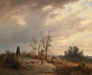 Landscape with cattle herd