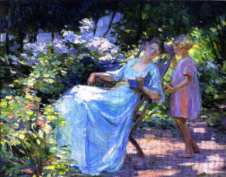 Mother and Daughter in a Garden