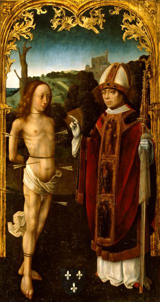Saint Sebastian and a Bishop Saint