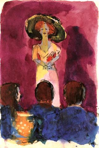 Cabaret Singer and Audience