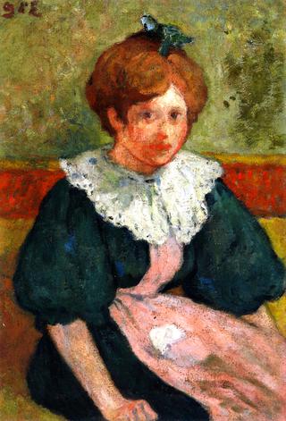 Girl with a Blue Ribbon