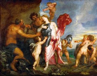 Thetis Receives from Hephaistos the Weapons for Achilles