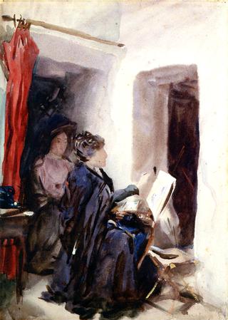 Miss Sargent Sketching