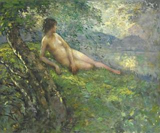 Nude by a Stream