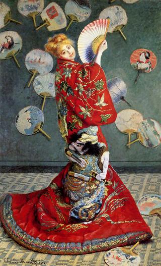 Madame Monet in a Japanese kimono