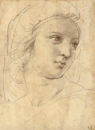 Head of a Muse (Study for the Parnassus)