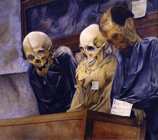 Three Skeletons in the Capuchin Monastery near Palermo