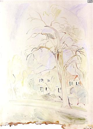 Tree and Houses in Langenargen (verso)