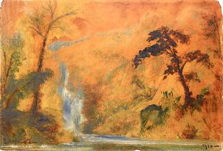 Landscape with Waterfall